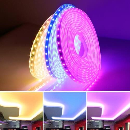 LED Strip lights Flexible Ribbon light strip 2835 SMD 1M-20M lamp Tape For Christmas Garden landscape Decoration EU Power Switch