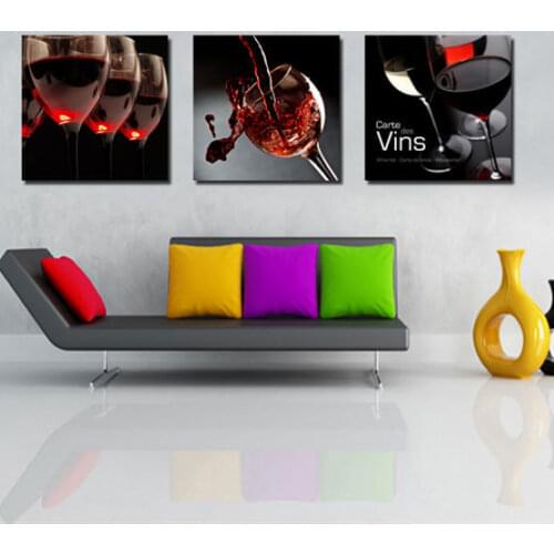Picture Oil Painting 3 Panel Painting The glass of passion Poster Wall Pictures For Living Room Home Print On Canvas
