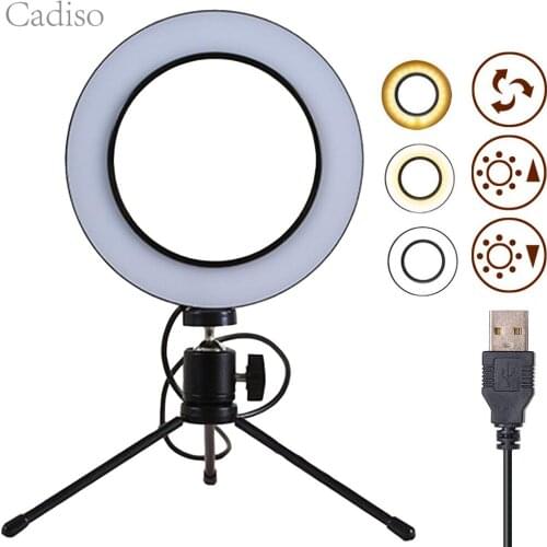 Cadiso Photography Dimmable Remax LED Selfie Ring Light 3500-5500k Photo Studio Lamp With USB Plug For Makeup Video Live Youtube