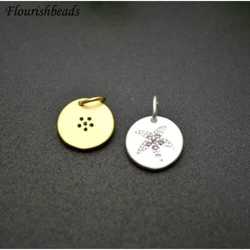 20pc Paved Starfish Shape CZ Zicron Round Beads DIY Jewelry Connectors Gift Makings Cute Bracelet Charms Necklace Pendant Choker