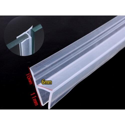 2M 6/8/10/12mm Silicon Rubber Sealing Strip Bathroom Door Seal Strip For Glass/sliding/bathroom Door Seal Gap Waterproof