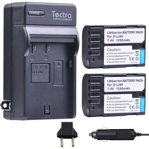D-Li90 Rechargeable Camera Li-ion Battery + Single Charger for Pentax K-5II K-5IIS K-01 K-7 K-5 K-3 K-3II 645D 645Z Z1