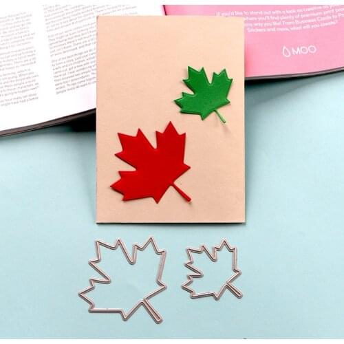 DUOFEN METAL CUTTING DIES tree leaves CANADA maple leaves stencil DIY Scrapbook Paper Album 2019 new