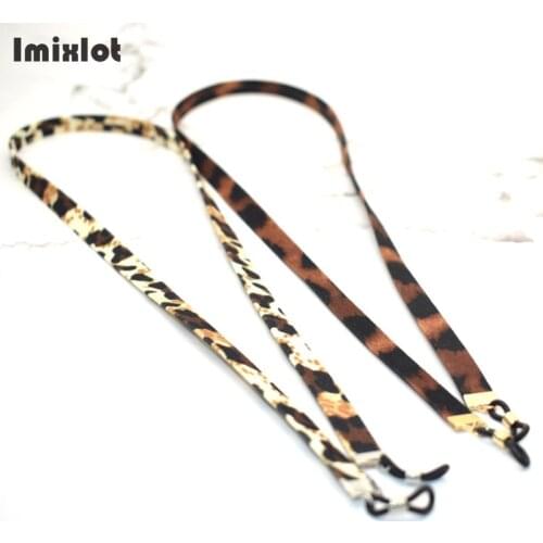 Wide Leopard Eyeglass Strap Faux Leather Sunglasses Lanyard Necklace Outdoor Sports Glasses String Rope Band Eyewear Accessories