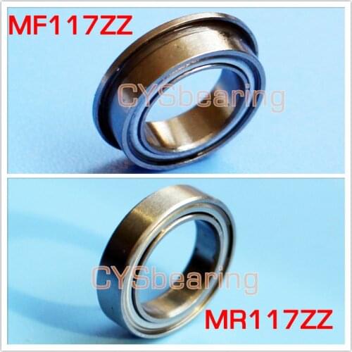 SMR117ZZ stainless steel / MF117ZZ flange / MR117 ZZ MR117ZZ MR117-2Z 7X11X3mm 7*11*3mm metal radial shaft ball bearing