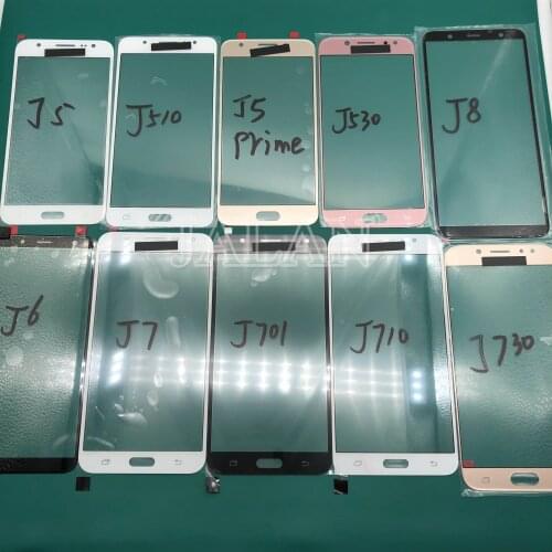5PCS Glass with oca for Sumsung J5prime J7prime J7 prime2 J260 J7duo J720 J701 J220 A3 A5 LCD touch front panel changed repair