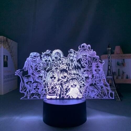 Anime Danganronpa Led Lamp for Kid Bedroom Decoration Birthday Gift Room Decor Color Changing Danganronpa 3d Light Manga