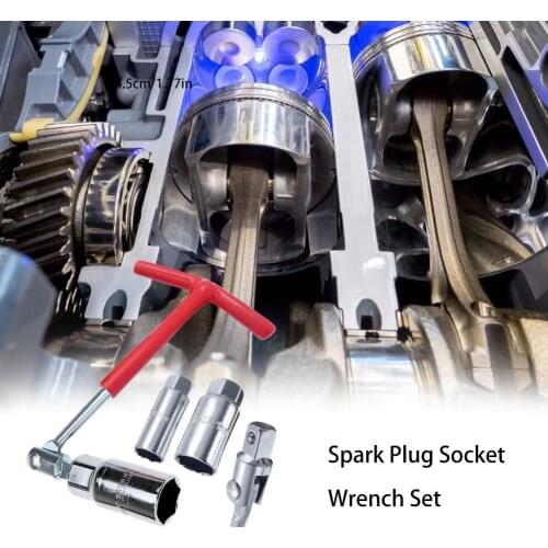 Dual Use Spark Plug Universal Wrench 3 Pieces Kit Car Repair Tool