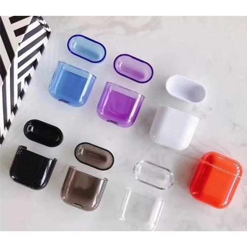 PC Hard Cover Transparent Case For AirPods Air Pods 1 2 Clear Case Wireless Headset Charging Box Headphone Accessories