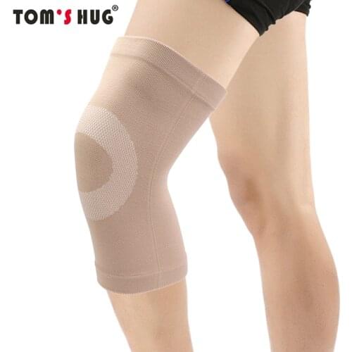 1 Pcs High Elastic Sport Knee Protect Pad Toms Hug Pressure Reducing Ring Kneepad Summer Air Conditioning Room Thin Warm Brown