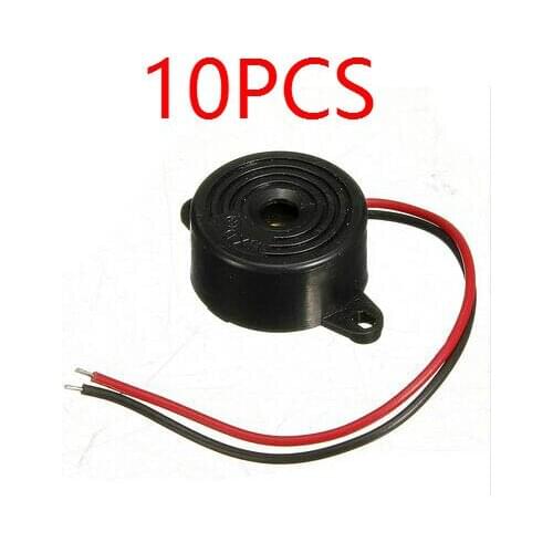 10PCS Hot Sale Durable 3-24V Piezo Electronic Buzzer Alarm 95DB Continuous Sound Beeper For Arduino Car Van New Arrival