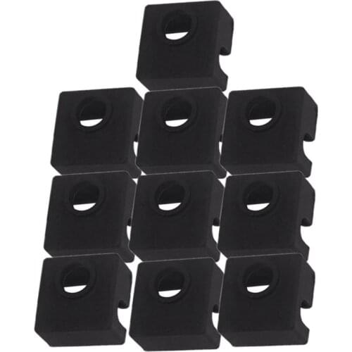 10Pcs/Lot 3D Printer Nozzle Silicone Socks Cover Heating Insulation Case for Heater Block for Ender-3 CR-10 Extruder