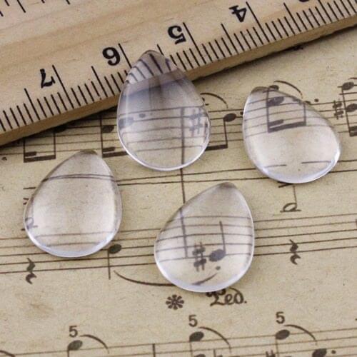 18x25mm Thickness:5mm Drop Flat Back Clear Glass Cabochon Dome Cameo Jewelry Finding 8pcs/lot (K02934)