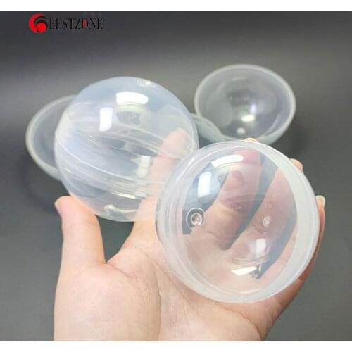 50Pcs 2.6Inch Vending Machine Toy Capsules 65MM Empty Full Transparent Round Capsules Bulk Gumball Machine Surprise Ball