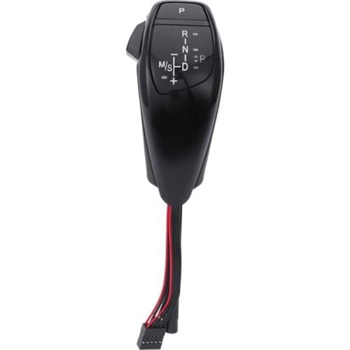 Lhd Automatic Led Shift Knob Gear Shifter Lever For Bmw E46 E60 E61 E63 E64 (Pure Black Paint)