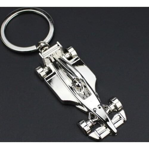 FREE SHIPPING by FEDEX 100pcs/lot New Metal 3D Racing Car Keychains Zinc Alloy Racing Car Keyrings for Men Gifts