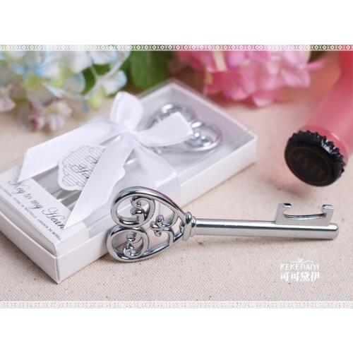 DHL Free Shipping+Wholesale Holiday Supplies Key to my Heart Bottle Opener Wedding favors and gifts,100pcs/lot