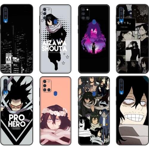 Black tpu Case For Samsung Galaxy A50 50S A30S A10 A01 A11 A21S A31 A41 A51 A71 M21 M30S S10 LITE Cover Shota Aizawa My Hero
