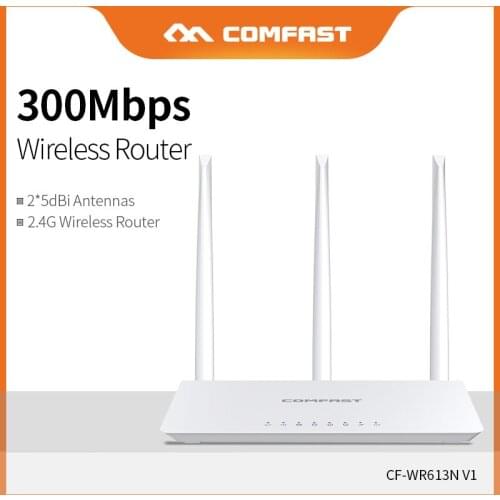 COMFAST 2.4/5.8GHz 300Mbps RJ45 Ports Desktop Wall-Mounted WiFi Coverage Wan/Lan Smart Home Use Wireless Router CF-WR613N V1