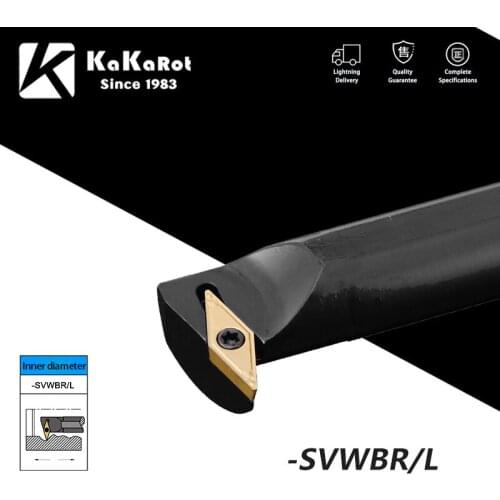 KaKarot Internal Turning Tool Holder S16Q-SVWBR11 S25S-SVWBR11 S25S-SVWBR16 Carbide Inserts VBMT11/16 Lathe Cutting Tool