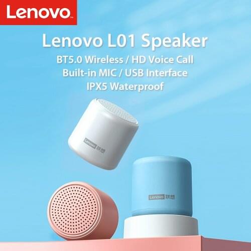 Lenovo L01 Speaker BT5.0 Speaker 53.6g Portable Speakers Deep Bass HD Voice Call USB Wireless Speaker For Home Outdoor Office