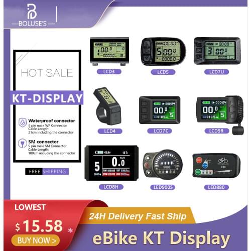 Electric Bike KT Display LCD3 LCD4 LCD5 LCD8H 24V 36V 48V EBike Display Spare Parts For Bicycle Electric Scooter Accessories