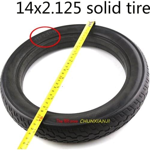 Lightning shipment Solid Rubber Electric tire 14*2.125 Electrombile Solid Tyre 14x2.125 Inflation-free Tire