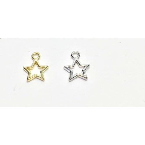 Eruifa Hot Mini Polished Shiny Open Star Wholesell 20pcs per bag necklace,earring bracelet jewelry DIY handmade 2 colors