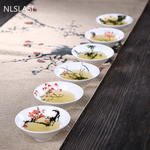 Jingdezhen dropshipping tea set hand-painted Tea cup puer Black tea tieguanyin ceramic Small cups Chinese Household Teaware