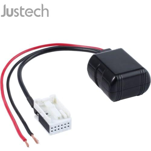 Justech 12Pcs Bluetooth AUX Adapter For Mercedes Cable Radio Navigation Comand APS Audio 20 30 50 For iPhone MP3 Player Laptop