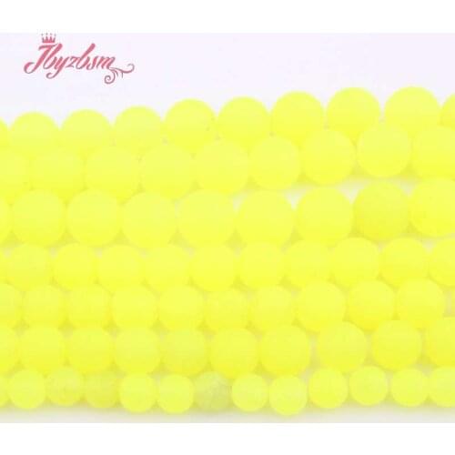 6,8,10mm Frost Matte Round Beads Ball Fluorescence Jades Stone Beads For DIY Necklace Bracelats Jewelry Making 15" Free Shipping
