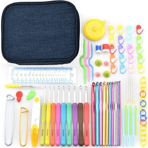 Knitting Needles Set Crochet Hooks Needles Stitches Knitting Craft Case Stitch Sewing Tools Accessories Kit for Beginners Gift