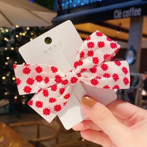 New bow hairpin Korean hair accessories net red girl simple hairpin headdress cloth art head rope