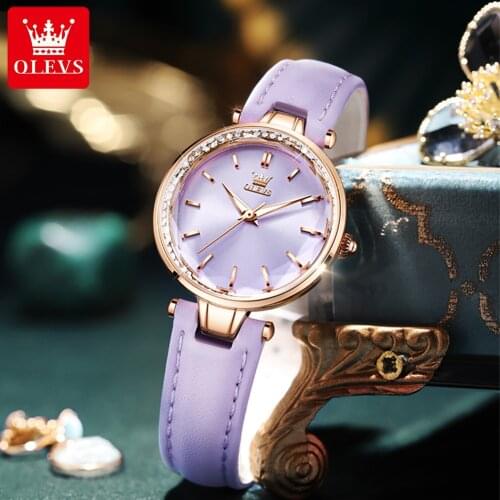 OLEVS New Women Watches Top Brand Diamond Quartz Watch Fashion Elegant Stainless Steel Ladies Dress Wristwatch Relogio Feminino