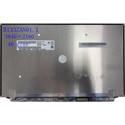 Original B133ZAN01.1 fit B133ZAN01.0 B133ZAN02.0 B133ZAN02.1 13.3 inch Laptop Lcd Screen matrix 4K IPS 3840*2160 EDP 40 Pins