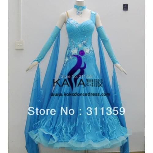 KAKA DANCE B1404,New Ostrich Feather Ballroom Standard Dance Dress,Waltz Competition Dresses,Women,Girls Ballroom Dance Dress