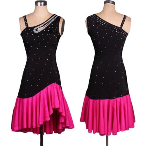 Custom Latin Dance Dress Women Sexy Party Dancer Singer Entertainer Dance Skirt Rhinestone Latin Dance Performance Costume