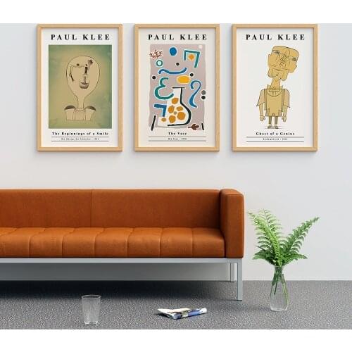 Paul Klee Exhibition Posters Abstract Geomety Canvas Painting Nordic Wall Art Picture Print for Study Room Home Decor Frameless
