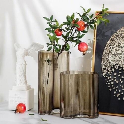 Nordic Transparent Flower Vase Modern Tabletop Ornaments Flower Container Plants Holder Hydroponic Plant Glass Bottle Home Decor