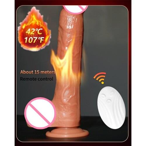 Realistic Dildo Vibrator 10 Speeds Telescopic Heating Swing Vibrating Dildo Female Masturbation Penis Sex Toys For Women Adult