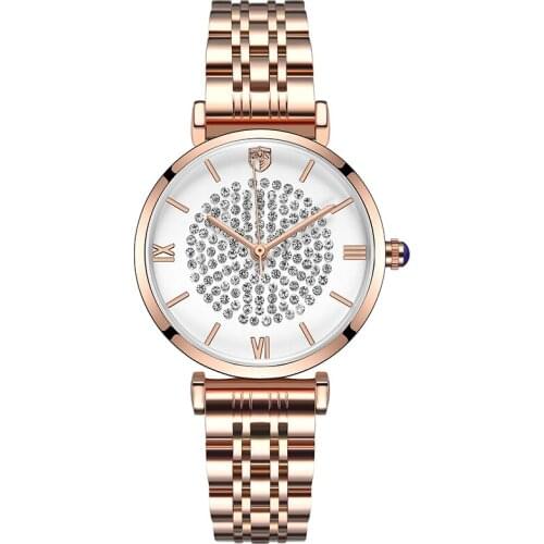 Ruimas Luxury Fashion Women Watches Lady Watch Stainless Steel Dress Women Watch Quartz Wrist Watches Gift Present Dropshipping