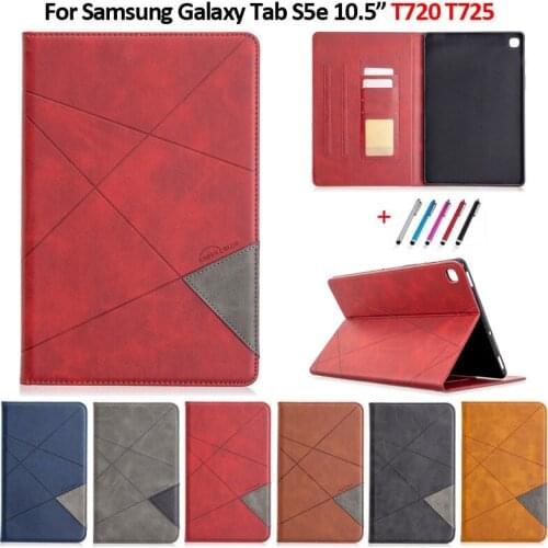 Luxury Flip PU Leather Tablet For Samsung Galaxy Tab S5e Case Coque Wallet Stand Shell For Galaxy Tab S5e T720 T725 Case Funda