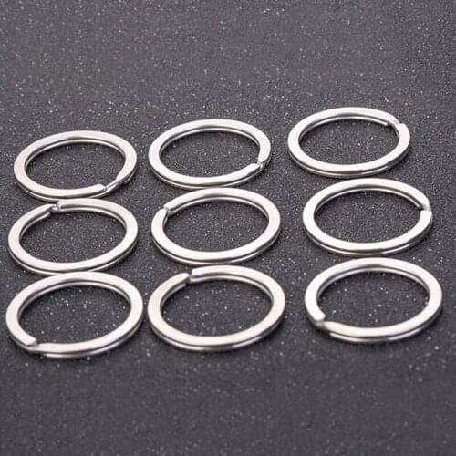 30PCS DIY Silver Fashion PolishedSplit Ring Keyrings Auto Key Chain Hoop Loop Key Holder