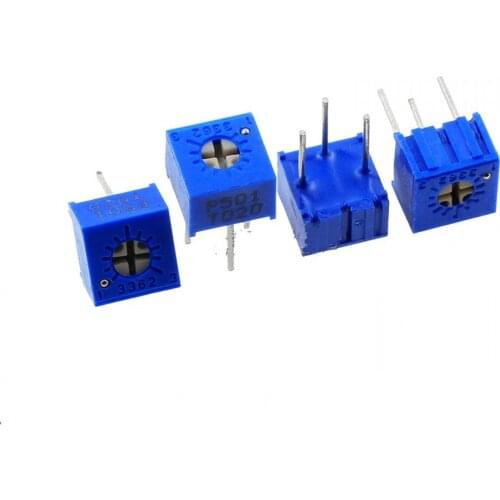 50pcs 3362P Variable Resistor 101 201 501 102 202 502 103 Trimpo Trimmer Potentiometer 3362 500R 1K 2K 5K 10K 20K 50K 100K 1M