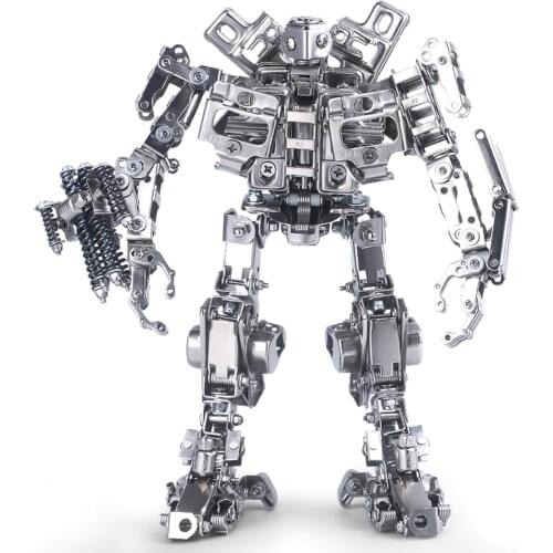 532Pcs Creative DIY Metal Mecha Mechanical Soldier Puzzle Model Kit Assembly Crafts for Home Office Decor As Gift