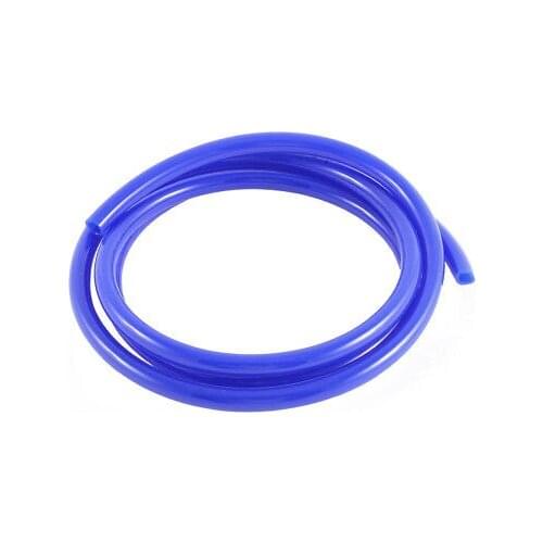 8mmx5mm Dia Flexible Polyurethane Air Tubing Line PU Tube Hose 1.25m Long Blue