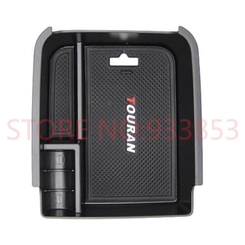 STYO Car styling central armrest storage box container holder tray car organizer accessories For VW Touran 2016-2018