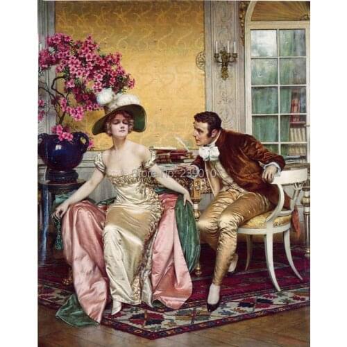 Free shipping Nobility figure canvas prints oil painting home wall art decoration picture sweetheart oil painting on canvas