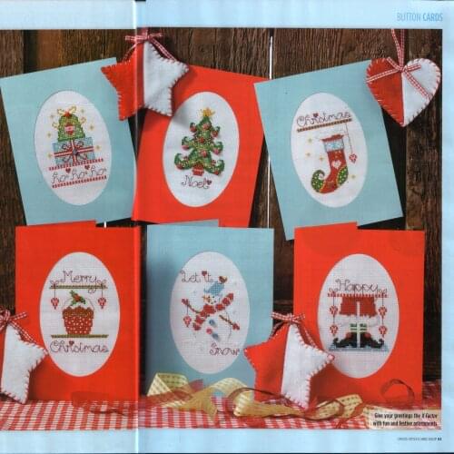 CD42 Cross Stitch Kit Package Greeting Cards Needlework Counted Cross-Stitching Kits Christmas Mothers Fathers Day Birthday