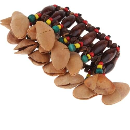 Wooden Nuts African Tribal Style Handbell African Drum Performance Percussion Accessories
